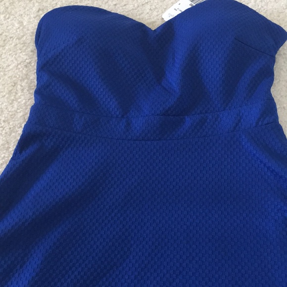 Brand New Royal Blue Strapless Skater Dress - Picture 3 of 4